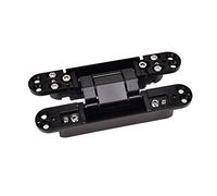 bisagra cruzada oculta, Bisagra de puerta oculta, pivote, aleación, negro, plateado, carga cruzada 40kg(Nero)