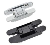 bisagra cruzada oculta, Concealed Cross Hinges For Flush Doors, 150x25mm And 177x28mm, Black And Silver(177x28mm Black,177x28mm Black)