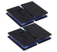 Bisagra de 180 grados para puerta de ducha, accesorios de cristal de cristal, apertura y cierre, abrazadera de acero inoxidable 304, adecuado para de cristal de 6-12 mm soporte de pared sin marco clip