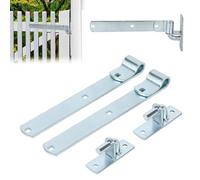 Bisagra de 300 mm para puerta de jardín de 300 mm, 2 bisagras de puerta de zinc de alta resistencia, 300 mm, galvanizada, para puertas, puertas de madera, vallas (B)