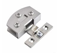 Bisagra de abrazadera de aleación de zinc para puertas de ducha, herrajes antiviolencia para 6 armarios de vidrio de 8 mm y estanterías (cepillado)