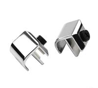 Bisagra de abrazadera de cristal de cierre suave de aleación de zinc plateada para puertas de cristal de armario de 3 a 6 mm en cocina o exhibición