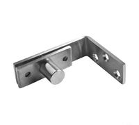 Bisagra de acero inoxidable cepillado compatible con rotación de 360 grados en forma de L de 4 mm de grosor, pivote de madera con armario Plus Doo