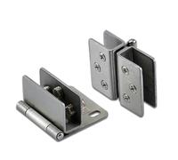 Bisagra de acero inoxidable con apertura libre for muebles, herrajes for muebles, accesorios for puertas de vidrio, cadena de bisagra, bisagra for puerta de cristal de vino, 2 uds.(Small single clip)