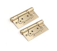 Bisagra de acero inoxidable espesado de 4 pulgadas, grosor: 2,5 mm, bisagra silenciosa de resorte, utilizada for abrir y cerrar la hoja de la puerta del cojinete(Golden)