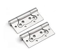 Bisagra de acero inoxidable espesado de 4 pulgadas, grosor: 2,5 mm, bisagra silenciosa de resorte, utilizada for abrir y cerrar la hoja de la puerta del cojinete(Brushed steel)