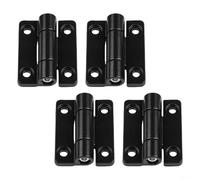 Bisagra de amortiguación ajustable para gabinetes - Bisagra de gabinete de montaje plano de aleación de zinc con función de parada, rotación de 360° y ajuste de par, 45 × 35 mm, paquete de 4 (negro)