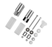 Bisagra de asiento de inodoro ABS con mecanismo de cierre lento para cuenco cuadrado, conector duradero de cierre suave, color plateado