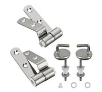 Bisagra de asiento inodoro acero inoxidable, conector montaje cubierta al ras, accesorios bisagra tapa, piezas repuesto(Color1)