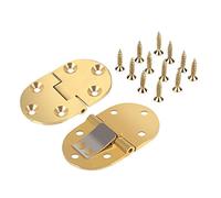 Bisagra de bandeja, mayordomo de latón macizo 2-1/2"x1-1/2" con tornillos acabado satinado para mesas plegables - Dorado, 2