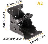 Bisagra de bloqueo plegable Bisagra plegable autoblocante de 90 grados for herrajes muebles(Black)