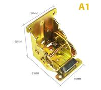 Bisagra de bloqueo plegable Bisagra plegable autoblocante de 90 grados for herrajes muebles(Gold)