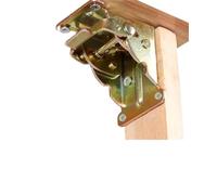 Bisagra de bloqueo plegable Bisagra plegable autoblocante de acero inoxidable 45/90 grados for mesa centro, cama, silla, pata, conector laminación, herrajes for muebles(Galvanized-L)