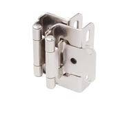 Bisagra de cierre automático de Metal, 2 uds., superposición semiparcial de 1/2 pulgadas, bisagras de armario de cocina con cierre automático, herrajes for muebles(Matte Black)