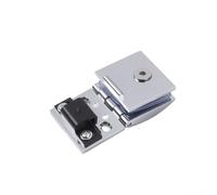 Bisagra de cierre automático para 6 puertas de gabinete de vidrio de 8 mm con punto de pivote ajustable, construcción de aleación de zinc que garantiza estabilidad y uso repetido con el tiempo (E)