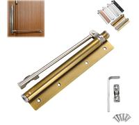 Bisagra de cierre automático para puertas, cierrapuertas con resorte de seguridad, cierre de velocidad ajustable para puertas de hasta 50 kg (110 lb), ángulo de apertura de 150° (1pcs white)