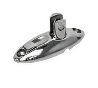 Bisagra de cubierta, bisagra giratoria montaje superior ajustable 360° con almohadilla goma, pasador liberación rápida, accesorios for barcos acero inoxidable 316(90x32mm)