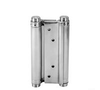Bisagra de doble resorte de acero inoxidable bisagra de puerta de dos vías con cierre automático y resistencia de rodamiento ajustable para varios tamaños y materiales de puerta (5 pulgadas)