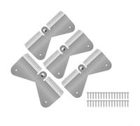 Bisagra de extensión para bajante de canalón, soporte abatible con acero inoxidable 304, para una fácil instalación de bricolaje para trabajos en el patio, paquete de 2 unidades / 4 piezas (4 piezas)