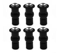 Bisagra de fijación para asiento de inodoro con tapón de goma y tornillos de tuerca de acero inoxidable para inodoros traseros a pared, 37 x 13 mm, color negro