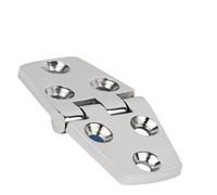 Bisagra de fundición pulida trasera de acero inoxidable 316, 6 orificios, reemplazo de bisagra de puerta empotrada for cabina de barco, 76 x 38 mm