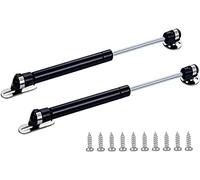 Bisagra de gas de 150 N/15.3 kg, soporte de elevación de seguridad, choque de gas y apertura suave y amortiguación, cabezal de goma, soporte de resorte de gas de 8 pulgadas de longitud, 2 juegos,