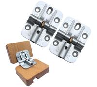 Bisagra de mesa plegable de aleación de zinc ajustable de 180 grados para mesas de camping, mesas de hojas, muebles de bricolaje, paquete de 2 unidades, color plateado