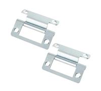 Bisagra de metal empotrada con tornillos de fijación, 50 x 23 x 10 mm, zinc, resistente, for muebles, puertas, armarios, cajones de madera, 2 unidades