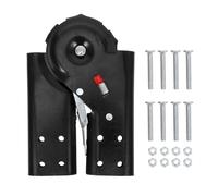 Bisagra de Pestillo para Escalera Plegable, Junta Reforzada de Hierro | Conector de Aleación de Aluminio Negro, Juntas Planas Redondas de 5cm, Tornillos para Montaje