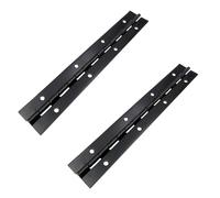 Bisagra de piano de acero inoxidable de 150 x 30 x 0,8 mm, 2 unidades, bisagra continua resistente con agujeros para pianos, puertas de armario y ventanas grandes