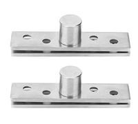 Bisagra de pivote de puerta oculta invisible, 2 piezas Bisagra de pivote giratoria de 360 grados Bisagra de puerta giratoria de acero inoxidable 75 mm de largo(Pivote central)