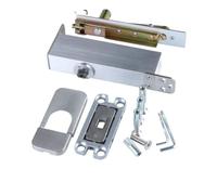 Bisagra de pivote superior con resorte de piso, marco de aluminio y madera, ajuste de 2 etapas, 80 kg, con parche inferior, for excavación de mortaja.(WXXCT3-32DP)