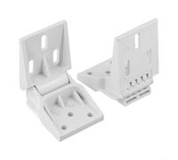 Bisagra de plástico blanco para puerta de congelador Haier, paquete de 2 piezas de repuesto plegables de 3 agujeros, material ABS que garantiza un funcionamiento suave, kit de instalación simple