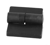 Bisagra de plástico para accesorios de partición de inodoro, bisagra de puerta de nailon para paneles de cubículo de baño público, negro, fácil de instalar, resistente al desgaste para Offi (derecha)