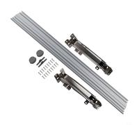 Bisagra de puerta corredera con varilla de conexión de 58 cm para armario y armario - apertura paralela de 180°, sistema de amortiguación, acero laminado en frío resistente, SIL