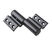 Bisagra de puerta de aluminio con puente roto, bisagra de aleación de aluminio izquierda y derecha, 2 uds.(Black right)