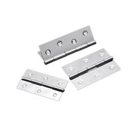 Bisagra De Puerta De Armario Bisagras planas de acero inoxidable for puertas armario, Mini bisagra for caja madera 1 pulgada,5 pulgadas, 2, 3 y 4, uds Para Guardarropa(1 inch 4 holes)