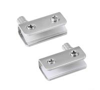 Bisagra de puerta de cristal ajustable con abrazadera pivotante para vidrio de 5 8 mm de grosor, acero inoxidable con bujes protectores para armarios