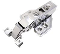 Bisagra de puerta de cristal con marco de aluminio y Metal, 2 uds., baño, cocina, armario de vino, zapatero, estantería, exhibición, bisagras for armario de maquillaje(Silver Full Overlay)