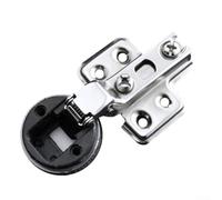 Bisagra de puerta de cristal de 26 mm para vitrinas con diseño de bisagra fija que ofrece un soporte resistente y estable para puertas de armario (curva grande)