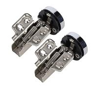 Bisagra de Puerta de Cristal del Gabinete, Bisagra de Puerta de Cristal de los Agujeros del Acero Inoxidable 2Set 4 para el Hotel (Inserto de curva grande)