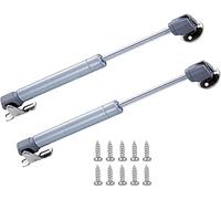 Bisagra de puerta de gabinete de soporte de gas de 50 N/12 libras, elevación de seguridad, cierre suave, amortiguación retráctil, cabeza de goma, soporte de resorte de gas, 6 pulgadas de longitud