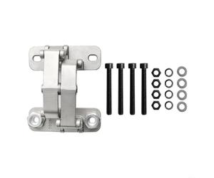 Bisagra de puerta de piedra de acero inoxidable resistente invisible abierta 165 grados resistente al fuego ajustable, para puertas gruesas, alta capacidad de carga, acabado plateado (L(250 kg))
