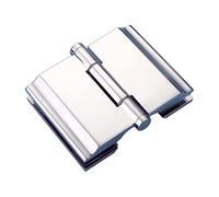 Bisagra de puerta de vidrio, abrazadera de baño, vidrio de baño, puerta de vidrio de apertura hacia afuera de 180 grados de doble cara, bisagra de clip de fijación de vidrio