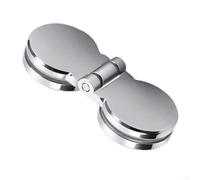 Bisagra de puerta de vidrio sin marco, bisagra de puerta de vidrio de aleación de zinc sin marco Hardware pivote de 180 grados para puertas contemporáneas del hogar o del negocio (B)