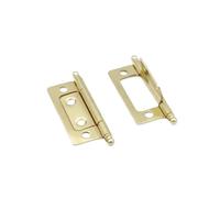 Bisagra de puerta dorada de 2 pulgadas, bisagra superior de corona, sin ranuras ni perforaciones, bisagra de imitación dorada for madre e hijo, material de hierro.
