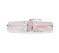 Bisagra de Puerta Empotrada de Acero Inoxidable Puerta de Cabina de Barco Marino, Repuesto para Tapas, Escotillas, Compartimentos y Puertas, Acero Inoxidable 316, (102 * 38)