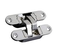 Bisagra de puerta Invisible de 9, 5x2, 3 cm, bisagra plegable cruzada, aleación de Zinc oculta a la derecha abierta