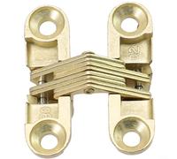 Bisagra de puerta invisible de acero inoxidable, 1 unidad, bisagra oculta en cruz para mostrador de madera para CARAVANA, mesa, hotel, club, hardware, plata y oro (13 x 45 mm)