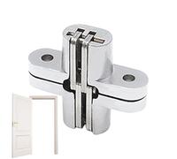 Bisagra de puerta oculta, bisagra invisible para puertas secretas, acero inoxidable duradero con cuerpo de aleación de zinc, perfecta para mayor seguridad, diseño de bisagras a tope, 8 x 8 x 5 cm